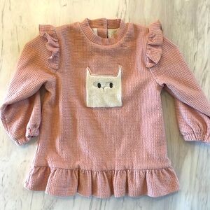 Aimama thick weight waffle girls cat dress- barely worn!